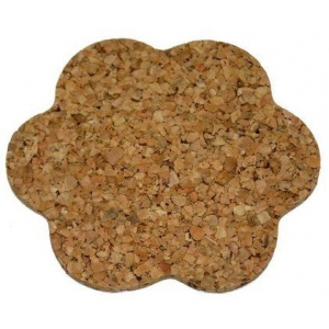 Korkové prostírání kytka 9,6 cm 6 ks