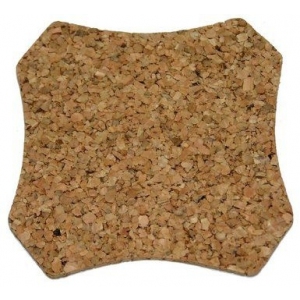 Korkové prostírání káro 9,6 cm 6 ks