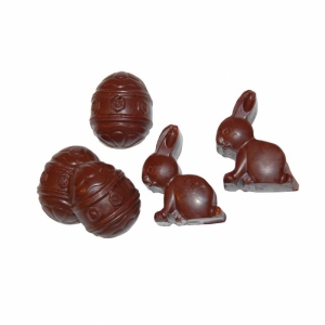 Forma silikonová na čokoládu, velikonoční zajíčci a vajíčka 27x15,5cm