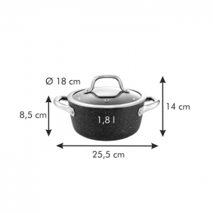 Tescoma PRESIDENT Stone 780332 Kastrol s poklicí 18 cm 1,8 l