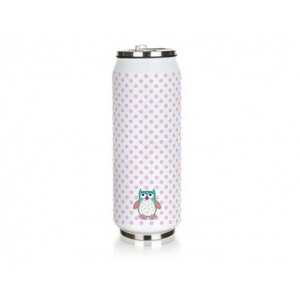 BANQUET Termoska BE COOL Owl 430 ml, růžová