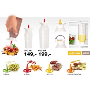 Dávkovací láhev PRESTO 250 ml + 4 trysky Tescoma 420728