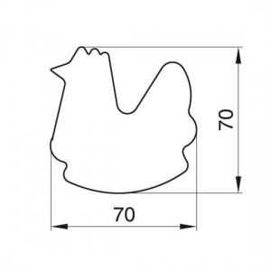 Formička nerezová vykrajovací SLEPIČKA
