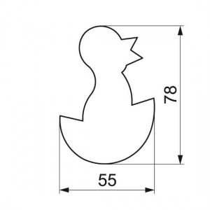 Formička nerezová vykrajovací KUŘE VE SKOŘÁPCE