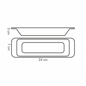 Miska Gustito podélná 24x7cm