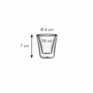 Dvoustěnná sklenice myDRINK 70 ml, 2 ks
