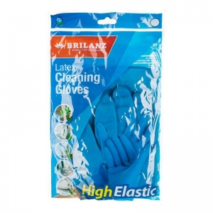 rukavice úklidové latex BRILANZ modré XL