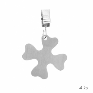 Těžítko na ubrus nerez 4 ks ČTYŘLÍSTEK