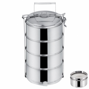 Jídlonosič nerezový + víčka 4x1,3 l, ¤16 cm