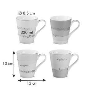 Hrnek myCOFFEE, 4 ks, Romance