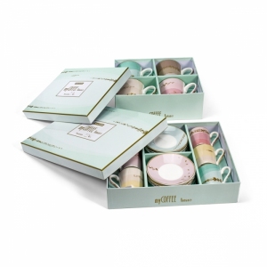 Šálek espresso s podšálkem myCOFFEE, 6 ks, Romance