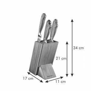 Blok na nože FEELWOOD, s 5 noži