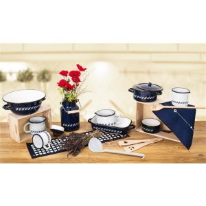 Konvice na mléko smaltovaná MODROTISK 2 l