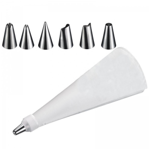 Set zdobící STEEL s 6 malými nerezovými nástavci