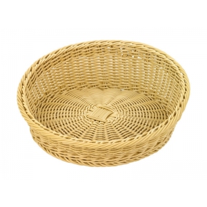 Prezentační koš kulatý, 31/37x6/12cm, světle béžový