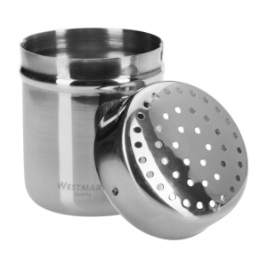 Nerezová kořenka s většími otvory, s víčkem