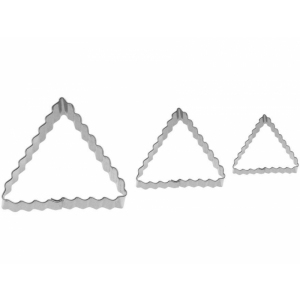 Sada vykrajovátek TROJÚHELNÍK vlnitý 4,5,6 cm 3ks