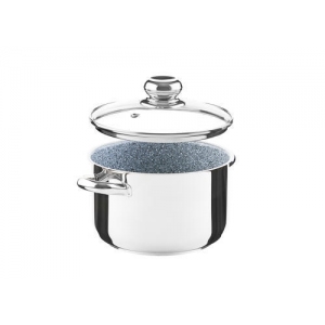 Hrnec s poklicí CERAMMAX 18 cm, 3 l, granit šedá