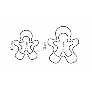 Tescoma Oboustranná vykrajovátka panáčci DELÍCIA, 4 velikosti