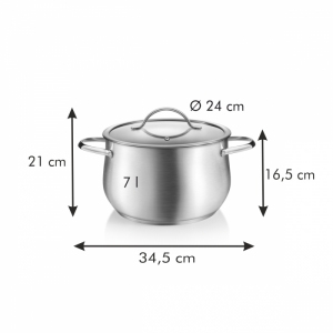 Hrnec s poklicí HARMONY ø 24 cm, 7,0 l