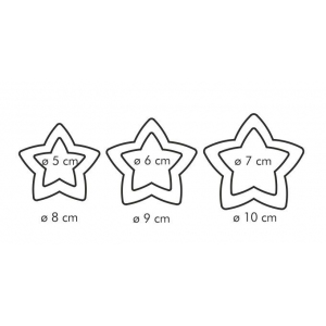Tescoma Oboustranná vykrajovátka hvězdy DELÍCIA, 6 velikostí