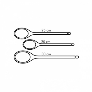 Vařečky oválné WOODY, sada 3 ks