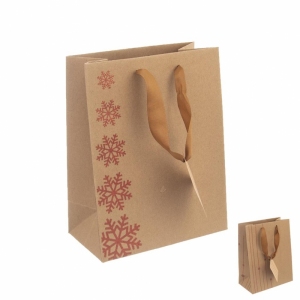 TAŠKA DÁRKOVÁ 18X10X23 CM SNOWFLAKES MIX