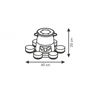Fondue Siesta nerezové s keramickou vložkou Tescoma 707006