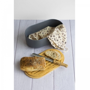 PEBBLY Chlebový set 4 v 1, břidlicová