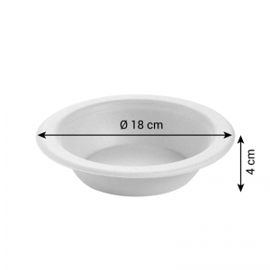 Miska kompostovatelná PARTY TIME, 12 ks