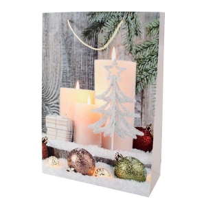 TAŠKA VÁNOČNÍ PAPÍROVÁ 44x31x12CM