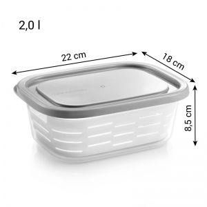 Dóza do mrazničky s košíkem 4FOOD 2,0 l