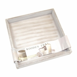 Tác dřevo dekorační 25x25 cm