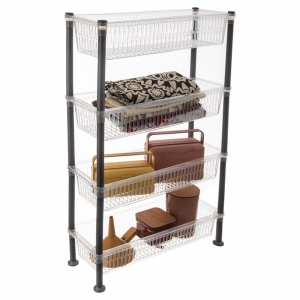 Regál UH 4 patra Slim transparent