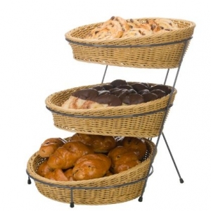 Stojan drátěný pro 3 kulaté koše ø 34,5 cm bez košíků