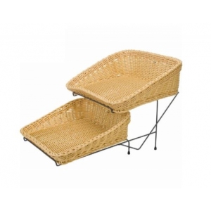 Stojan drátěný pro 2 hranaté koše 39 x 60 x 24,5 cm bez košíků