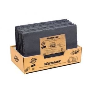 Sada táců z přírodní břidlice TAPAS&FRIENDS 30 x 20 cm / 6 ks v sadě