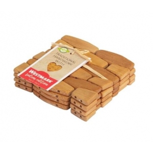 Sada tácků bambusových TRAPEZ 10 x 10 cm / 4 ks v sadě