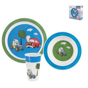 Sada jídelní UH dětská AUTO kulatá 3 ks