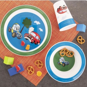 Sada jídelní UH dětská AUTO kulatá 3 ks