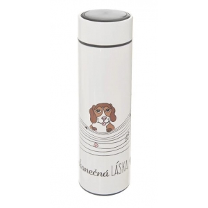 Termoska nerez NEKONEČNÁ LÁSKA pes 0,4 l