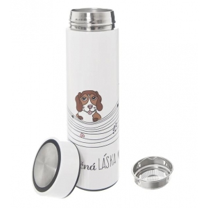 Termoska nerez NEKONEČNÁ LÁSKA pes 0,4 l