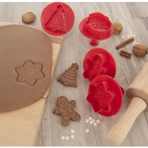 Vykrajovačka s pístem UH/kov Vánoce 4 ks velká