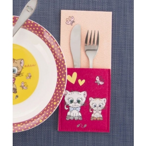 Kapsa na příbory polyester dětská KOCOUŘI