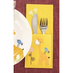 Kapsa na příbory polyester dětská ŽIRAFA