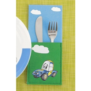 Kapsa na příbory polyester dětská AUTO