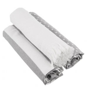 Utěrka kuch. bavlna Dekor 3 ks šedá