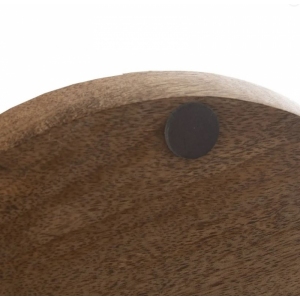 Podnos dřevo/kov úchyt MANGO pr. 30 cm