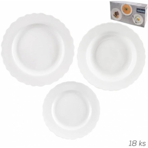 Sada jídelní porc. MONA vlnky kulatá 18 ks