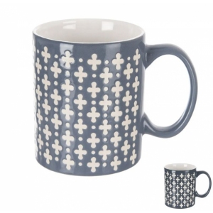 Hrnek ker. kříže 0,35 l modrá mix